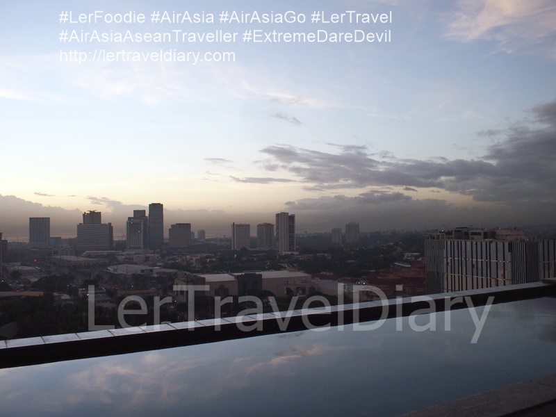 Manila skyline from Azumi Boutique Hotel